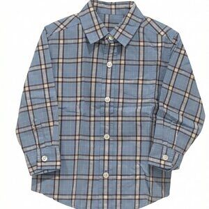 Gymboree NWT Blue & Purple Plaid Long‑Sleeve Shirt Size 8